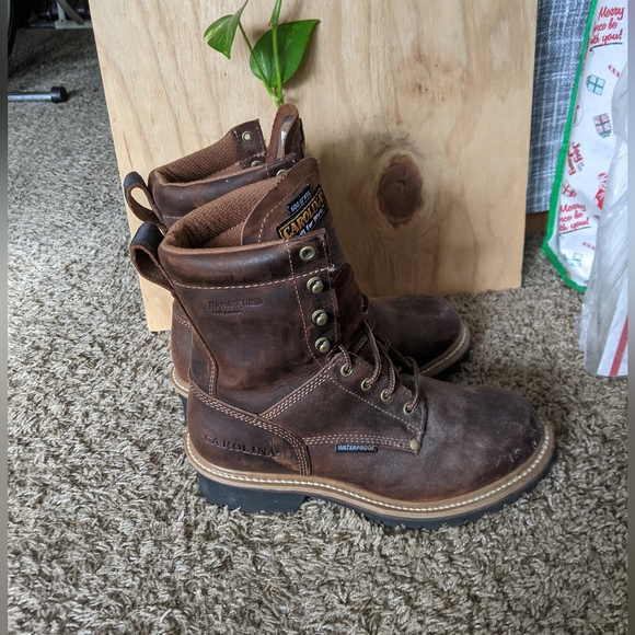 Carolina  Brown Work Boots 9.5 - Picture 6 of 9